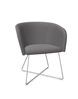 Fotel Naudu na metalowej płozie X