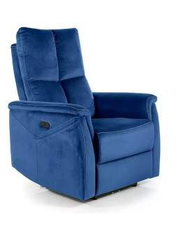 Fotel masujący z podgrzewaniem Neptun M Granatowy Bluvel 86