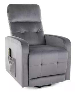 Fotel rozkładany Otus II Velvet Szary