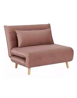 Fotel Rozkładany Spike Velvet Antyczny Róż