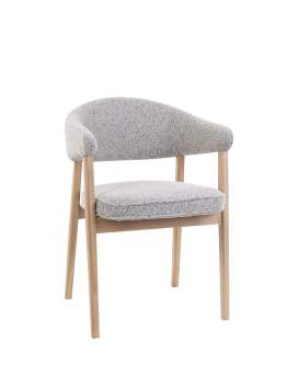 Scaun de dining Gabi, gri/stejar natural