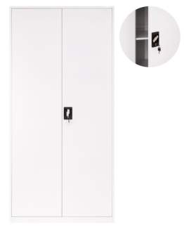 Metalowa szafa na klucz biurowa na dokumenty Geneva White (3383) - OUTLET