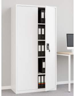 Metalowa szafa na klucz biurowa na dokumenty Geneva White