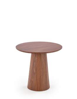 Măsuță de cafea rotundă cu riflaje Gisela S, nuc