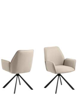 Beżowe krzesło obrotowe do jadalni Glenda 07425 (3009) - OUTLET