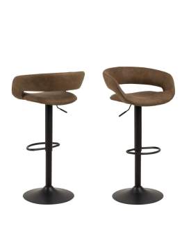 Hoker do kuchni Grace, obrotowy, regulowana wysokość, brązowy (84700)