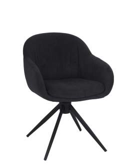 Krzesło obrotowe do jadalni Greta, ciemnoszare