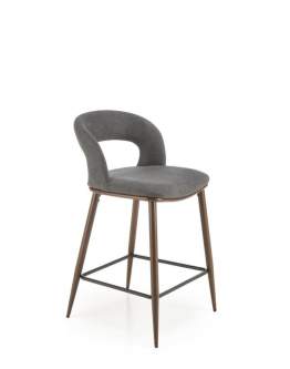 Hoker do kuchni H114, szary, brązowe nogi