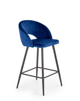 Barová židle H96, námořnicky modrý samet