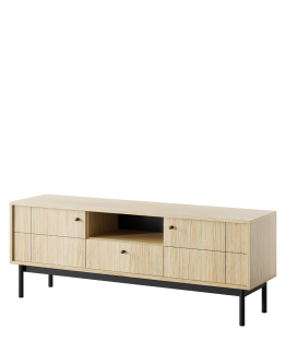 Szafka RTV Japandi (RTV154), dąb linea