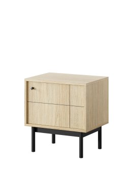 Szafka nocna Japandi (S54), dąb linea