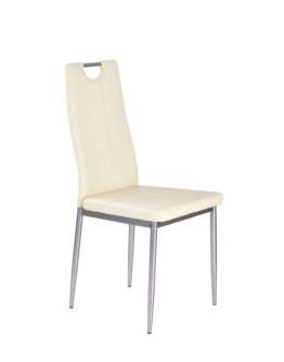Krzesło kremowe K202, tapicerowane, eco skóra (3071) - OUTLET