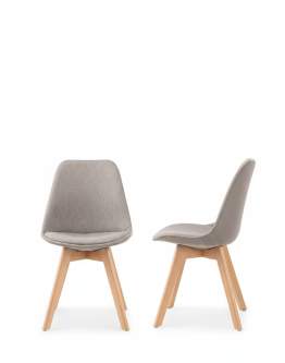 Jídelní židle K303, světle šedá, buk