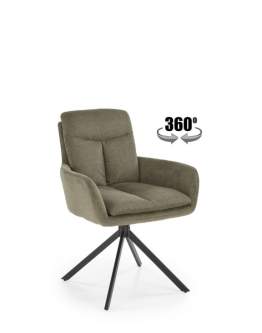 Krzesło obrotowe K536, tapicerowane oliwkowe (2406) - Outlet