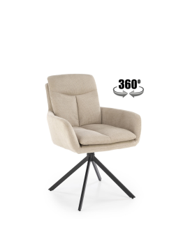 Otočná čalouněná židle K536, béžová