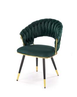 Krzesło K551 zielone, tapicerowane velvet, nowoczesny design