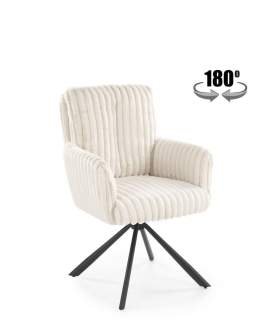 Krzesło z funkcją obracania K572 kremowe, nowoczesne