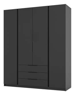 Szafa 4-drzwiowa z szufladami Kaja BL/BL 4F3S Czarny