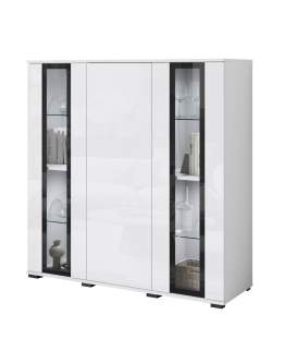 Komoda z witryną i szklanymi półkami do salonu i jadalni Caro (CARH12020)