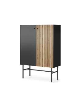 Comodă înaltă Diva stejar/negru