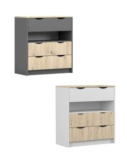 Comodă cu 3 sertare și raft Joy