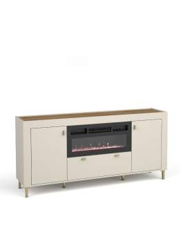 Komoda z kominkiem elektrycznym (opcjonalnie) kaszmir Mossa MO7