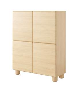 Komoda Lomo A 100 cm 4D dąb Vicenza – wysoka komoda do salonu