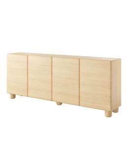 Szeroka komoda do salonu Lomo B 200 cm 4D dąb vicenza