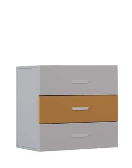 Comodă cu 3 sertare Lumi, cașmir și curry