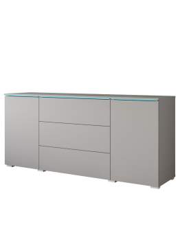 Comodă cu 2 uși și 3 sertare Vera, gri paladiu (150 cm)