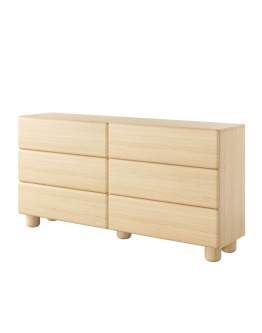 Komoda z 6 szufladami Lomo D 160 cm 6S dąb Vicenza