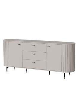 Komoda zaoblených tvarů s drážkováním cashmere ZANTE ZA4