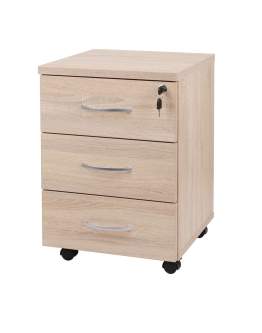 Kontenerek pod biurko na kółkach dąb sonoma BP89