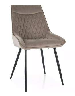 Krzesło Agat Velvet Ciemny Beżowy