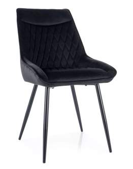 Krzesło Agat Velvet Czarny