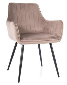 Židle Apple Velvet tmavě béžová
