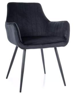 Krzesło Apple Velvet Czarne
