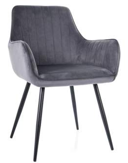 Krzesło Apple Velvet Szare