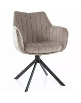 Stolička Azalia Velvet tmavobéžová