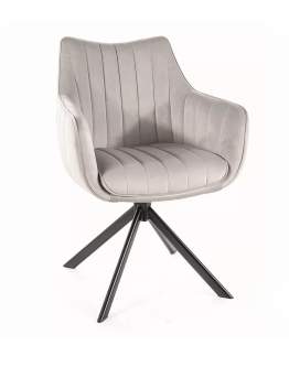 Krzesło Azalia Velvet Jasny Szary
