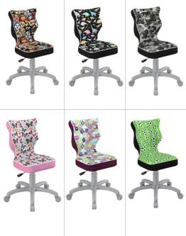 Krzesło dziecięce obrotowe Petit 133-159 cm, tkanina Storia, Szara Podstawa