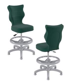 Krzesło dziecięce Entelo Petit z podnóżkiem 119-142 cm, Szara Podstawa