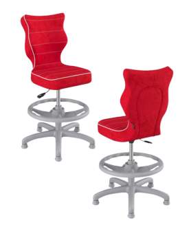 Krzesło dziecięce Entelo Petit z podnóżkiem 133-159 cm, Szara Podstawa