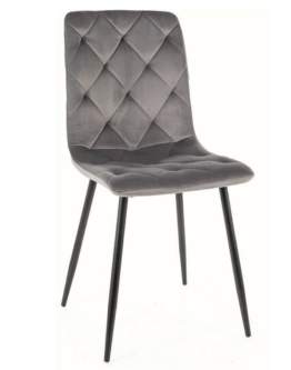 Krzesło Jerry Velvet Szary
