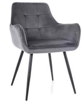 Židle Lemon Velvet šedá