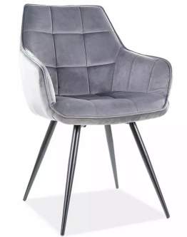 Stolička Lilia Velvet Sivá