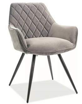 Stolička Linea Velvet Sivá