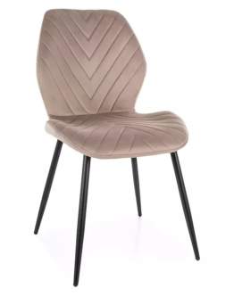 Židle Mike Velvet tmavě béžová