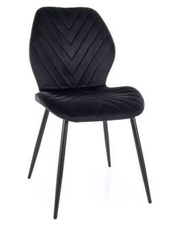 Krzesło Mike Velvet Czarne