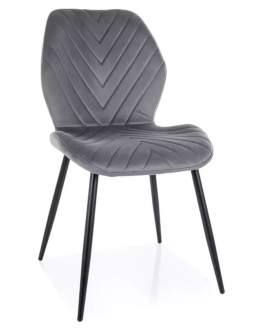 Krzesło Mike Velvet Szary